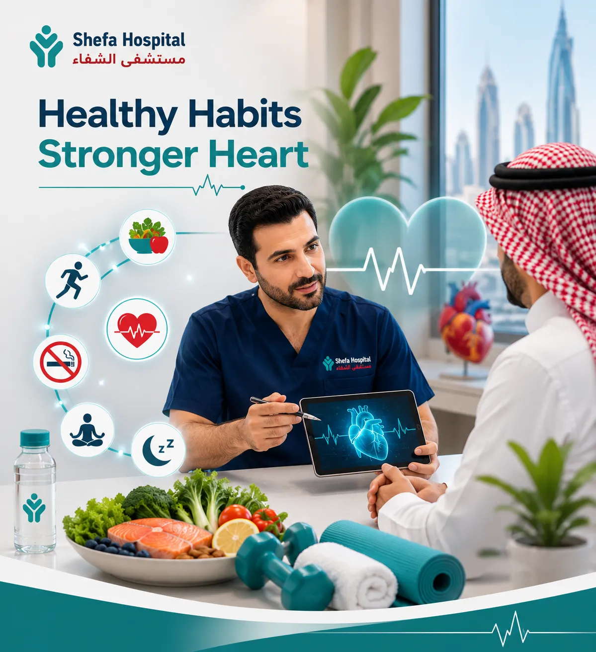 Cardiology evaluation and heart health at Shefa Hospital