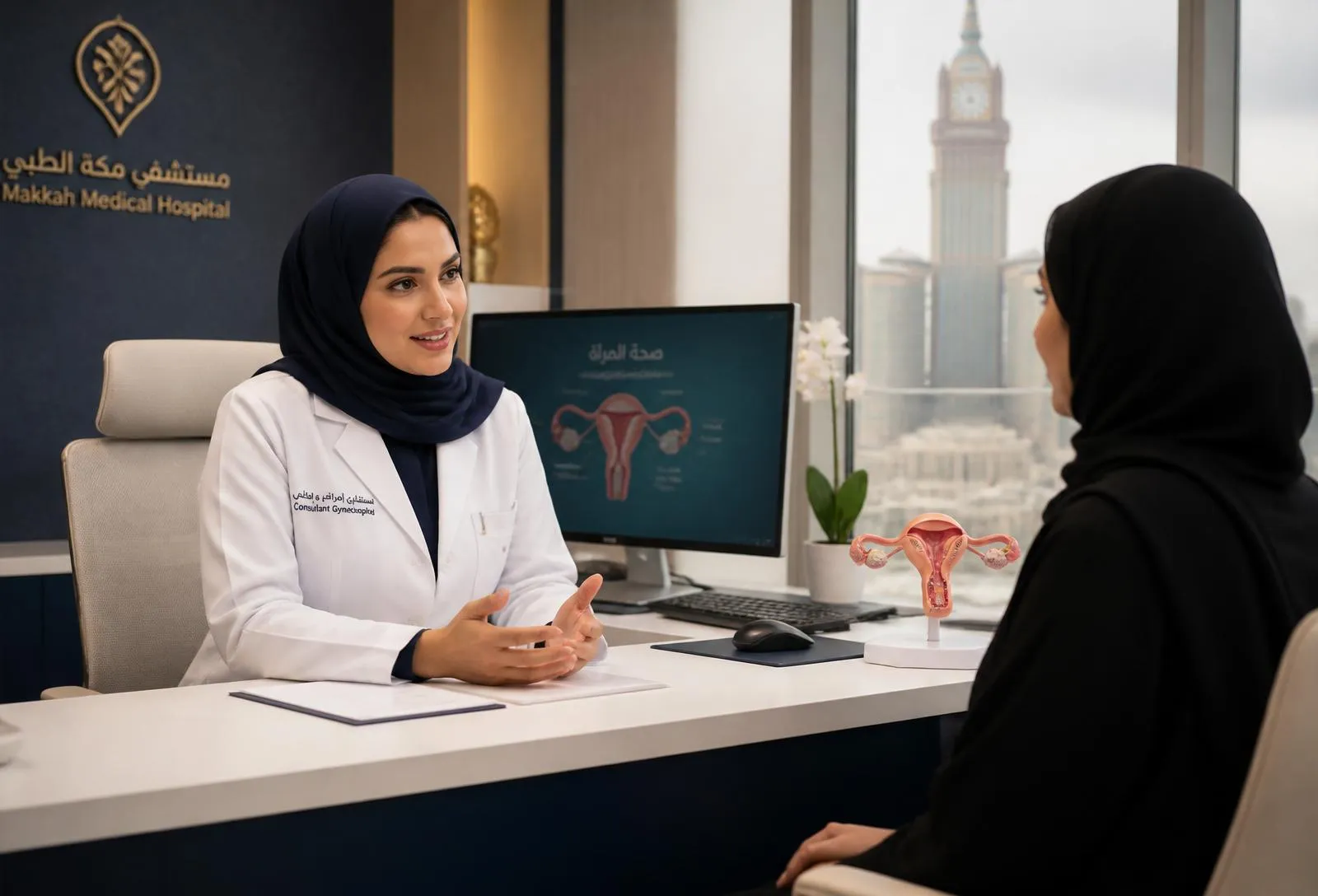 Female gynecologist consultation
