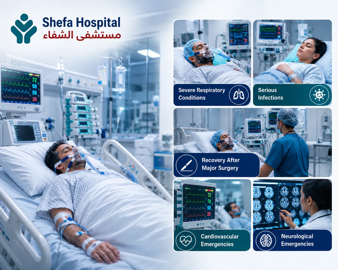 Doctor providing continuous monitoring for a patient in critical care.